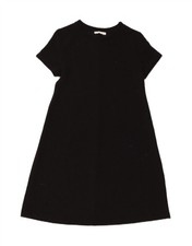 ZARA Womens T-Shirt Dress UK 10 Small Black Polyester AB02