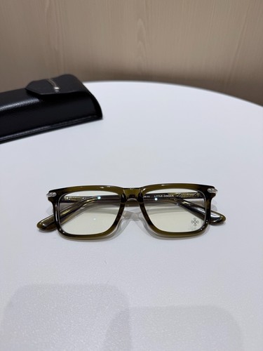 CHROME HEARTS LITTLE DINGER Eyeglasses Olive Green Crystal Frame 54-18-152 NWB