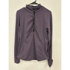 Lululemon Purple Long Sleeve 1/4 Zip Pullover High Neck Athletic Fit Women's 12
