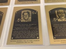 1983 BASEBALL HOF METALLIC PLAQUE CARD JOSEPH MICHAEL MEDWICK