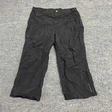 Columbia Capri Pants Womens Size M Black Omni-Shade Hiking Outdoor Lightweight
