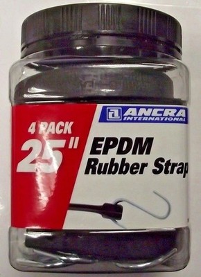 Ancra 95771 EPDM Rubber Strap 25'' Length 4 Pack
