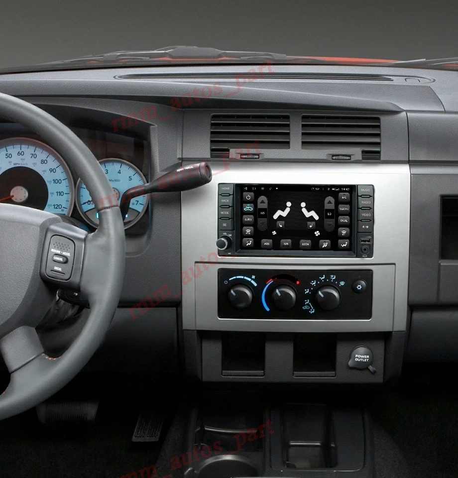 For 2008-2011 Dodge Dakota Apple Carplay Radio Android 14 GPS NAV WIFI +Camera - Image 3 of 4