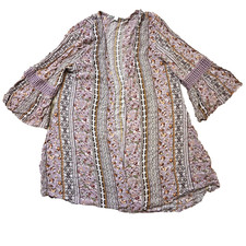 Gypsies Moondust Women Boho Cover Up Cardigan Duster Top Shirt Size L