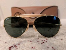 Vintage Ray-Ban Aviator Sunglasses Bauch  Lomb 62mm 11 Brow Bar