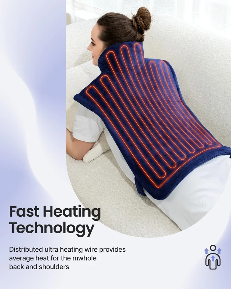 RENPHO Electric Heating Pad Heat Therapy Warmer Mat Neck Shoulder Pain Relief AU - image 3 of 4