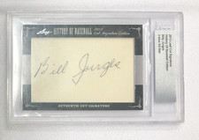 Billy Jurges 2012 Leaf History Baseball Cut Signatures Auto RARE 3 Time AS BGS