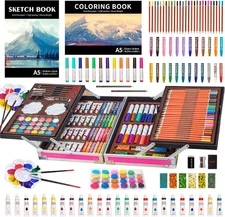 Art Set, 139 Pack Painting Drawing Art Supplies Kit with 2 Sketch Pads, Double L
