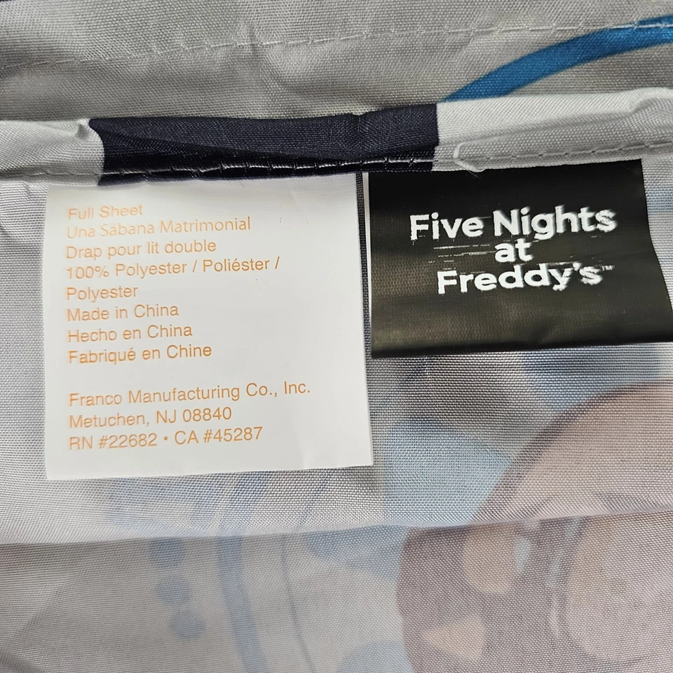 Juego de sábanas y edredón de cama tamaño completo de 5 piezas Five Nights At Freddy's Foto 3 de 4