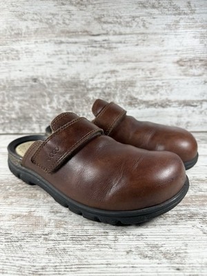 Women's Ecco Cozmo Brown Leather Clogs Sz EUR 39/US 7.5 EUC!