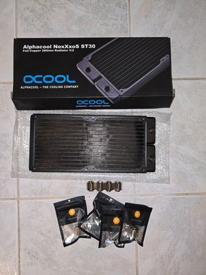 EKWB Quantum Torque STC 12/16 Fittings X 8 Nickel and Alphacool Nexxxos ST30 Rad