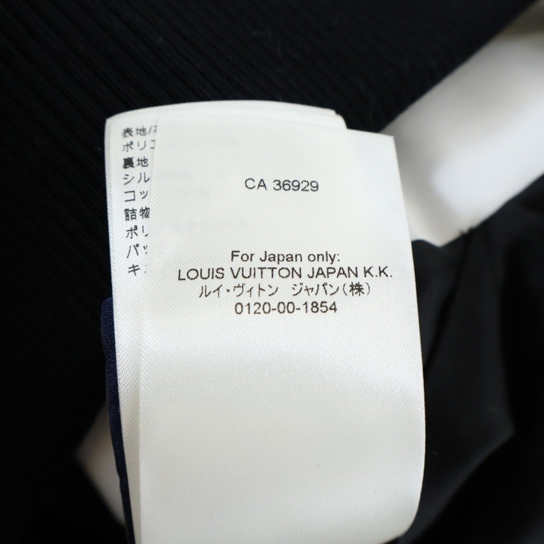 Louis Vuitton 24AW LV Patch Logo Bicolor Satin Quilted Snap Button Bomber Used e thumbnail 8