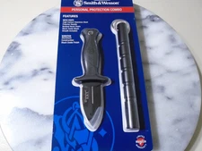 Smith & Wesson Protection Combo HRT Mini Boot Knife Fixed Blade Kubotan Set New
