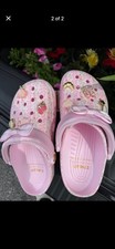 Crocs Girls Pink Floral Clog with Charms Comfort Synthetic US Size 1