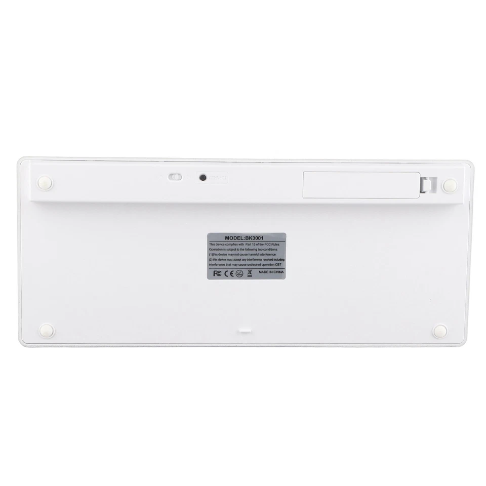 Portuguese Wireless Keyboard Mini 78 Keys Thin Portable White Compute - Image 2 of 4