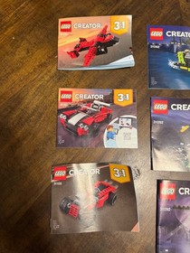 Lot of 6 Lego Instruction Manuals: 3 in 1 Lego Creators