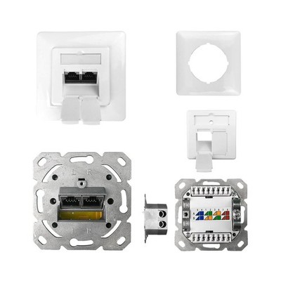 ProfiPatch Netzwerkdose Cat6A Netzwerkdose Unterputz 500MHz LAN Dose CAT7,CAT...
