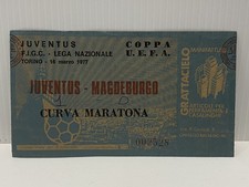 BIGLIETTO Ticket JUVENTUS MAGDEBURGO COPPA UEFA CURVA MARATONA Torino FIGC