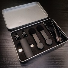 2x Lavalier Wireless Mics USB-C  Lightning NPTCL, Noise Canceling, 30m, New OB