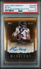 2024 Topps Midnight Stroke of Midnight Auto Bo Nix SMABN Summer Gold /50 PSA 10