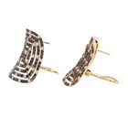 Valentine Black Diamond Cluster Earrings 18k Rose Gold Natural Diamonds — photo 10