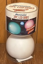 Illuminated 2-Piece LED Color Changing Orbs Perfect For Pools or Yards NEW