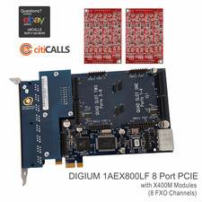 Digium 1AEX802LF 8 Port Analog PCIE Asterisk Card 8 FXO Brand New Original