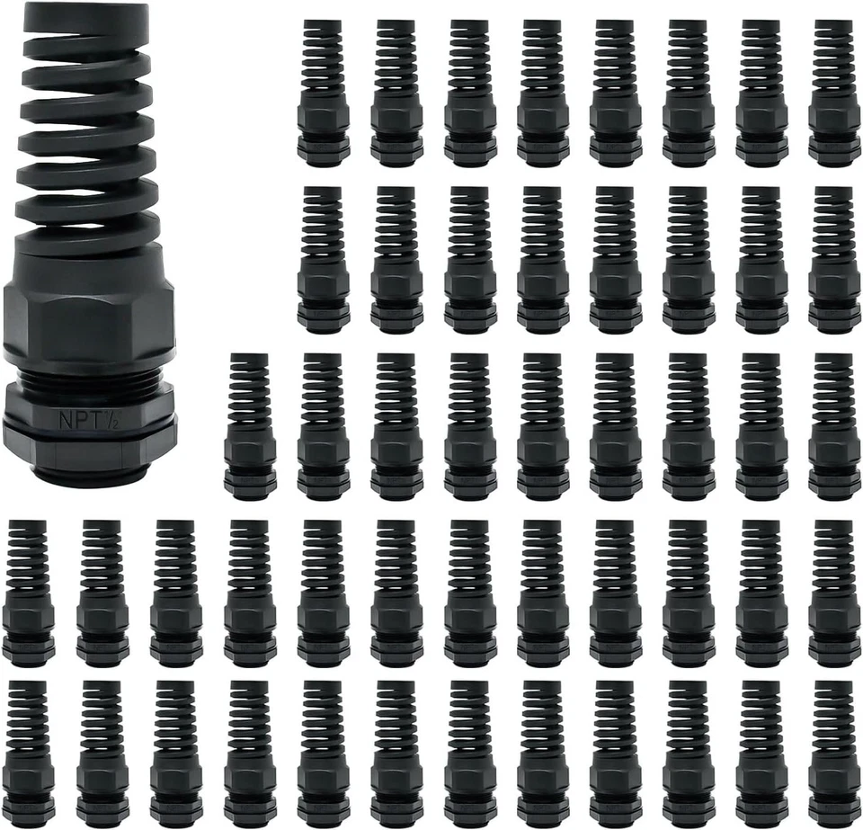 Flex Spiral Strain Relief Cable Glands 50-Pack - Image 3 of 4