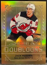 2024-25 Allure Jack Hughes Doubloons Case Hit Gold DB-86