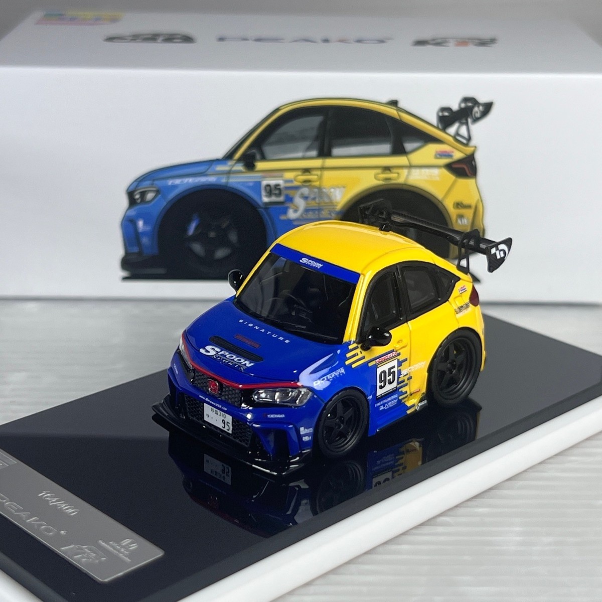 1/64 Era Q Car X Peako Honda Civic Type R FL5 Spoon Livery HK