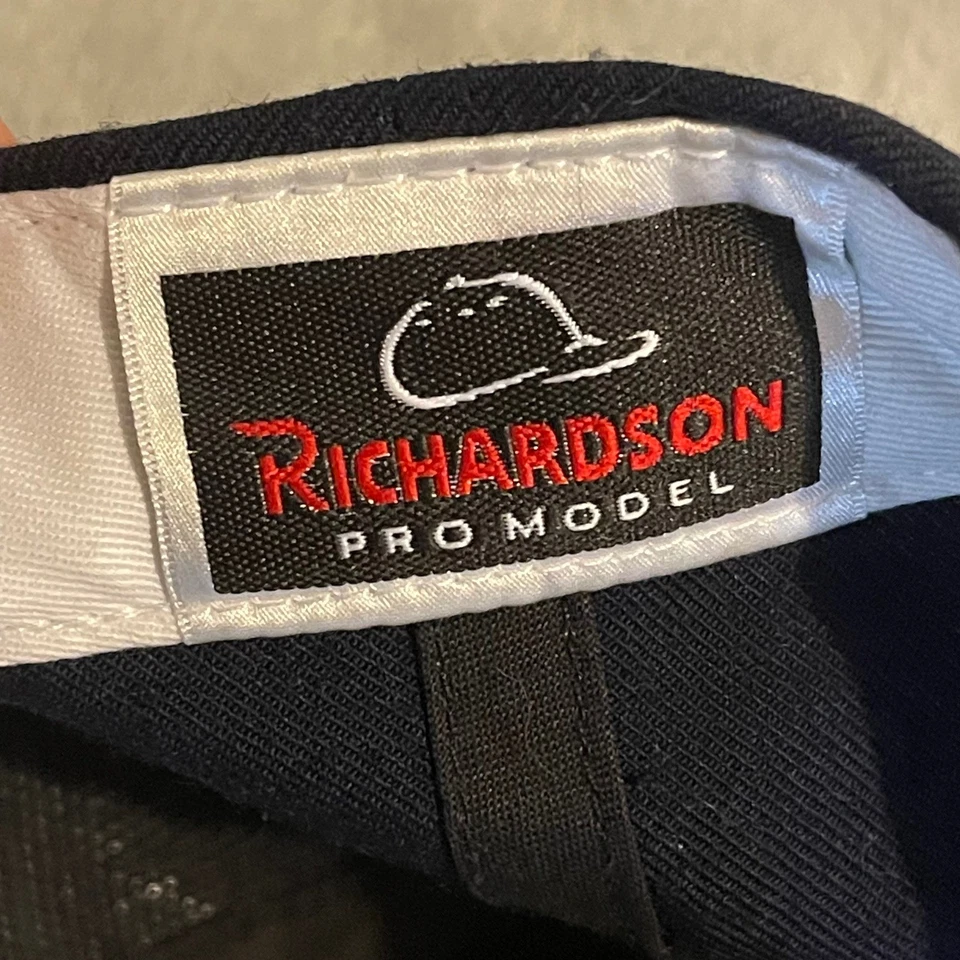 Gorra de béisbol grande Richardson Ivy Hi Lift modelo profesional 512 W para hombre azul marino Foto 3 de 4