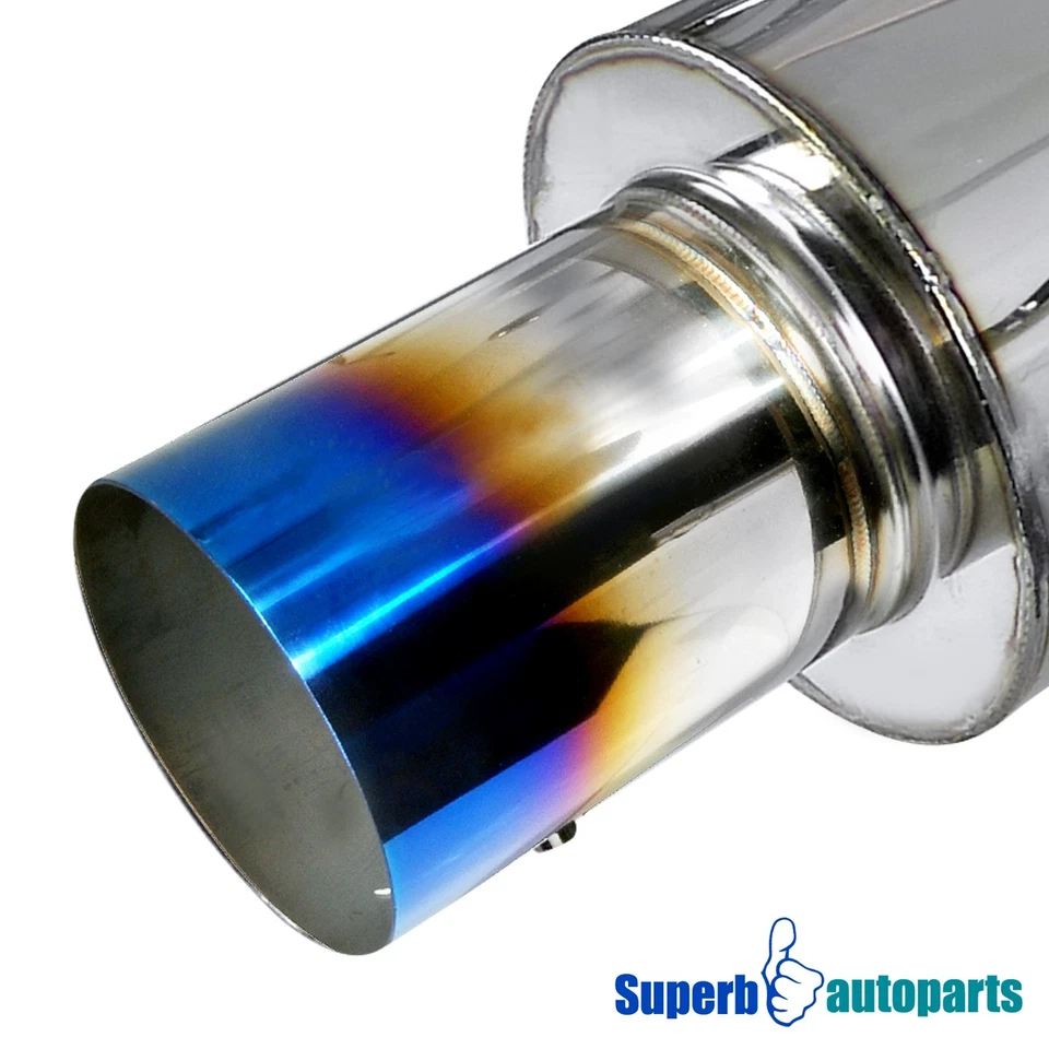 Fits 1990-1993 Honda Accord Exhaust Catback System Burnt Rainbow Tip Foto 3 de 4