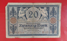 Germany 20 Mark 1915 Pick 63 VG