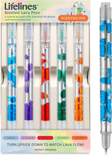 Scented Lava Gel Pen Set, 5-Pack Multi-Color - 0.5mm Colored Gel Pens Infused
