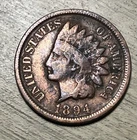 1894 Indian Head Penny Cent Nice Book Filler