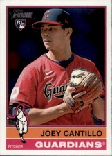 2025 Topps Heritage #104 Joey Cantillo RC CHROME REFRACTOR Guardians - BK393