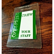 Vintage Offspring 1995 Tour Backstage Pass Concert Staff Crew Laminated