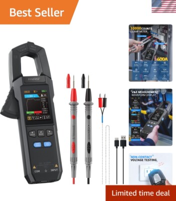 DMC-100 Digital Clamp Meter 9999 Counts - TRMS, 600A, Rechargeable & Portable