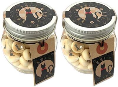 Cute Japanese Black Cat Egg Biscuits Tamago Boro Set of Two