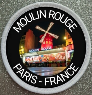3 Inch Moulin Rouge Paris France  Iron / Sew on Patch Badge 