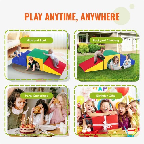 Single Tunnel Climber Toddler Playset, Foam Climbing Blocks, 3-Piece Tunnel Maze - Picture 6 of 8