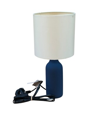 Ceramic Table Lamp Light Argos Home Rica 33cm Tall Lamp Ink Blue 8112385  R CS UK