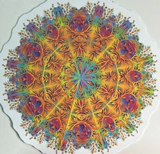 Psychedelic Hippie Mandela ThinkBomb - Vinyl Sticker Decal Peace Love Happy