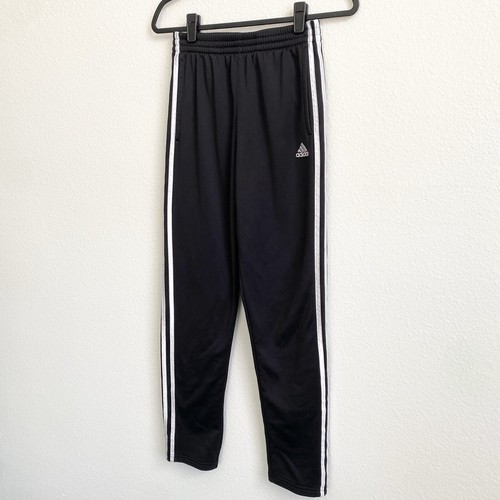 Adidas Kids' Black with White Stripes Training Track Pants Sz Large (14/16) EUC - Picture 4 of 13