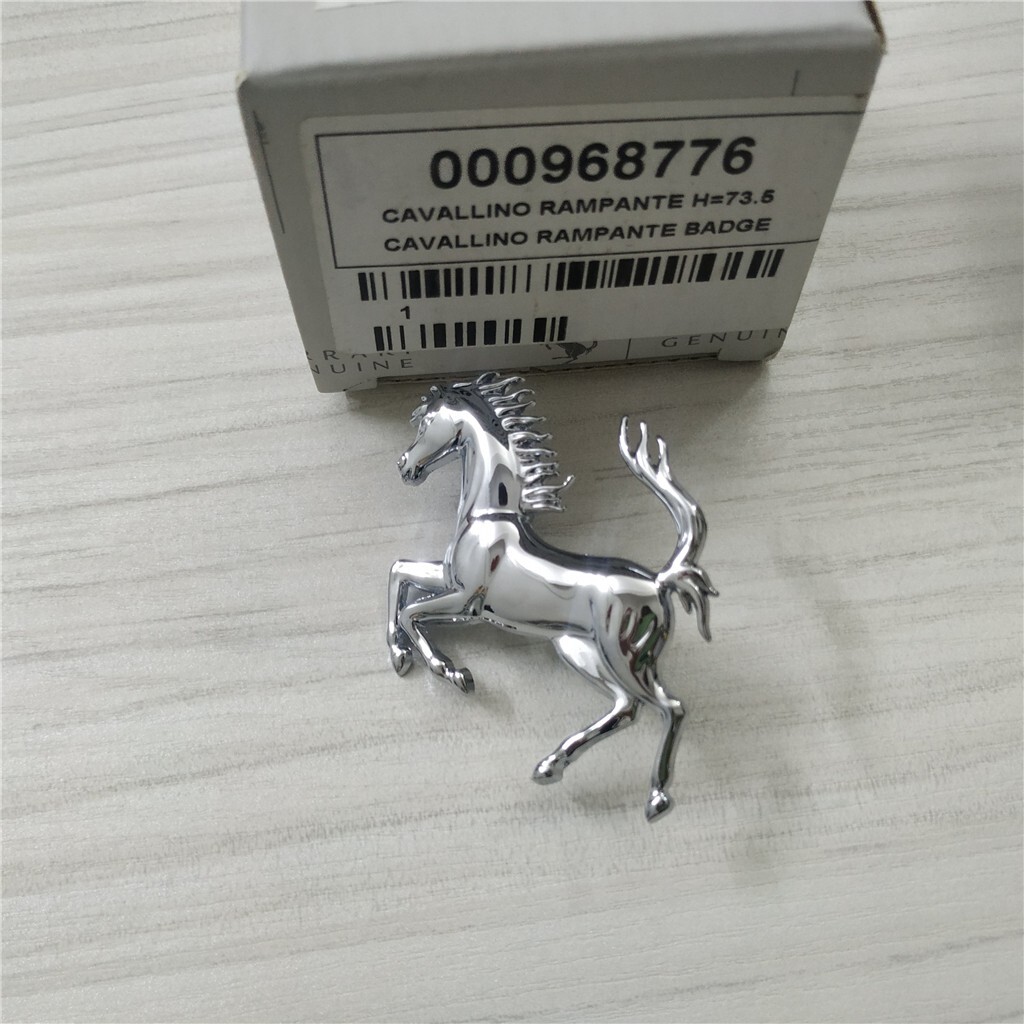 Ferrari Roma Front and Rear Bumper Sliver Horse Emblem Badge Ferrari Roma Front and Rear Bumper Sliver Horse Emblem Badge