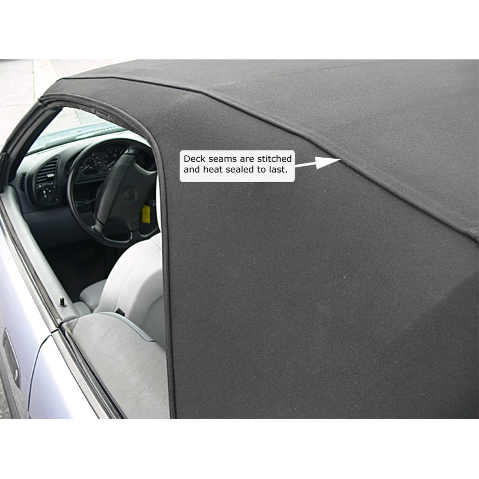 BMW Serie 3 Convertible Top 94-99, Tela Negra con Ventana de Plástico Foto 4 de 4