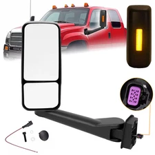Power Mirror W/Light For Chevy Kodiak GMC Topkick C4500 C5500 03-09 Driver Side