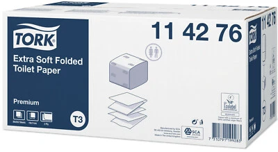 0,061 €/m Tork Einzelblatt Toilettenpapier Klopapier Premium T3 WC-Papier weiß