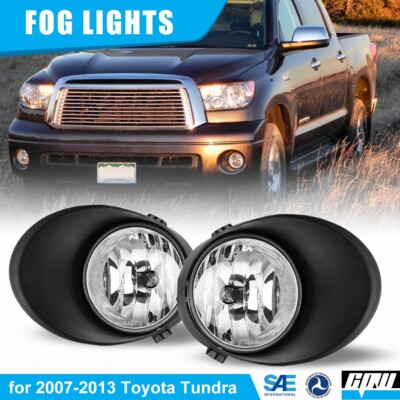 FOR 2007-2013 Toyota Tundra 08-11 Sequoia Clear Fog Lights Bumper Lamps+Switch