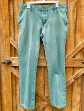 Kr3w KSlim Jeans Mens 36 Khaki Denim Chino Skateboarding Pants Green